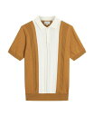 【送料無料】 ベンシャーマン メンズ ポロシャツ トップス Men's Textured Block Stripe Short Sleeve Polo Shir...