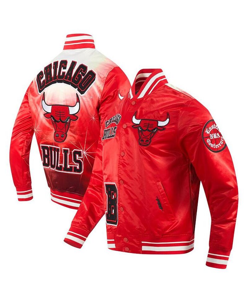 楽天ReVida 楽天市場店プロスタンダード メンズ アウター ジャケット・ブルゾン サテン ジャケット Pro Standard Men's Red Chicago Bulls Sublimated Satin Full-Snap Jacket Red レッド