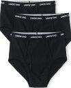 【送料無料】 ランズエンド メンズ ブリーフパンツ アンダーウェア Big & Tall Knit Briefs 3 Pack Black