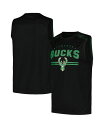 【送料無料】 ファナティクス メンズ タンクトップ トップス Men's Black Milwaukee Bucks Birdseye Muscle Tank ...