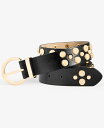 【送料無料】 アイ.エヌ.シー インターナショナル コンセプト レディース ベルト アクセサリー Bubble Stud Faux-Leather Belt C...