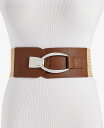 【送料無料】 アイ.エヌ.シー インターナショナル コンセプト レディース ベルト アクセサリー Stretch Straw Oval & Hook Belt ...