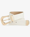 【送料無料】 On 34th レディース ベルト アクセサリー Metal Tip Black Belt White