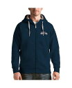 【送料無料】 アンティグア メンズ パーカー・スウェット アウター Men's College Navy Seattle Seahawks Victory Full-Zip Hoodie Navy