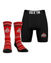 【送料無料】 ロックイーエム メンズ 靴下 アンダーウェア Men's Ohio State Buckeyes Primary Crew Socks Boxer...