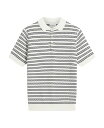 【送料無料】 ベンシャーマン メンズ ポロシャツ トップス Men's Jacquard Stripe Short Sleeve Polo Shirt Ivor...