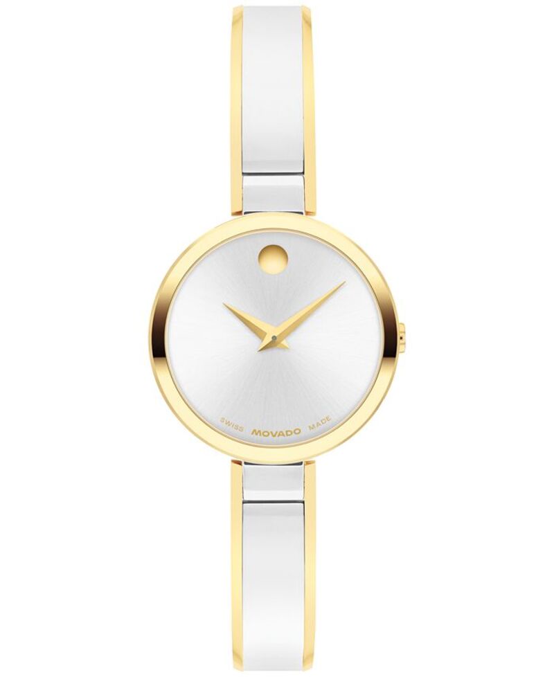 モバド レディース アクセサリー 腕時計 Tシャツ Movado Women's Moda Swiss Quartz Stainless-Steel Yellow PVD Watch 24mm Two-Tone イエロー(2)