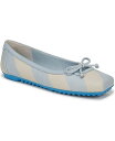 【送料無料】 フランコサルト レディース パンプス シューズ Women's Imara Square Toe Ballerina Flats Soft Blue Stripe Twill Fabric