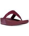 【送料無料】 フィットフロップ レディース サンダル シューズ Women's Lulu Crystal Mix Toe-Post Wedge Sandals Luxe Plum