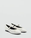 【送料無料】 マンゴ レディース パンプス シューズ Women's Strip And Bow Detail Ballerina Shoes White