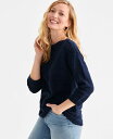 【送料無料】 スタイルアンドコー レディース ニット・セーター アウター Petite Cotton Mixed-Stitch Pointelle Sweater Industrial
