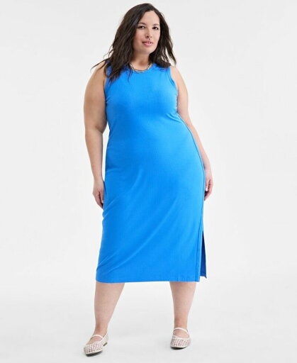 【送料無料】 On 34th レディース ワンピース トップス Trendy Plus Size Tank Midi Dress Beach Blue 【送料無料】 On 34th レディース ワンピース トップス Trendy Plus Size Tank Midi Dress Beach Blue