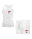 【送料無料】 コンセプツ スポーツ レディース タンクトップ トップス Women's White Kansas City Chiefs Plus Size Quartz Tank Top Shorts Set White