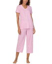 【送料無料】 クドルドッズ レディース ナイトウェア アンダーウェア Women's 2-Pc. Cropped Short-Sleeve Pajama Set Daisy Print(4)