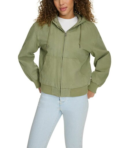 【送料無料】 リーバイス レディース ジャケット・ブルゾン アウター Women's Relaxed Workwear Hooded Bomber Jacket Sage 【送料無料】 リーバイス レディース ジャケット・ブルゾン アウター Women's Relaxed Workwear Hooded Bomber Jacket Sage