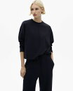 【送料無料】 マンゴ レディース パーカー・スウェット アウター Women's Stitching Detail Crew Neck Sweatshirt Dark Navy