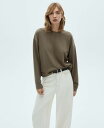 【送料無料】 マンゴ レディース パーカー・スウェット アウター Women's Stitching Detail Crew Neck Sweatshirt Khaki