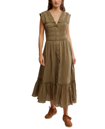 【送料無料】 フリーピープル レディース ワンピース トップス Women's Desert Dazed Cotton Midi Dress Caiman 【送料無料】 フリーピープル レディース ワンピース トップス Women's Desert Dazed Cotton Midi Dress Caiman
