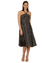 【送料無料】 アドリアナ パペル レディース ワンピース トップス Women's Polka-Dot Fit & Flare Dress Black/Ivor...