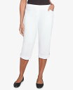 【送料無料】 アルフレッド ダナー レディース カジュアルパンツ ボトムス Women's Parrot Cay Novelty Cuff Tummy Control Capri Pants Pure White