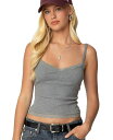【送料無料】 アディクテッド レディース シャツ トップス Womens Mireille Lacey Tank Top Gray