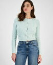 【送料無料】 ゲス レディース ニット・セーター アウター Women's Dorothy Boucle Cropped Cardigan LIGHT BLUE...