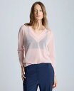 【送料無料】 ケネスコール レディース ニット・セーター アウター Women's Sheer Oversized V-Neck Sweater Rose(4)