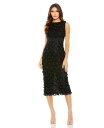 【送料無料】 マックダガル レディース ワンピース トップス Women's Floral Applique Sleeveless Midi Dress Bla...