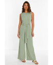 【送料無料】 クイズ レディース ジャンプスーツ トップス Women's Linen Culotte Jumpsuit Green
