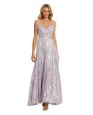 【送料無料】 マックダガル レディース ワンピース トップス Women's Braided Strap Ruched Top Gown Lilac multi