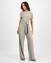 【送料無料】 ゲス レディース ジャンプスーツ トップス Women's Rumi One-Shoulder Tie-Waist Jumpsuit Moss K...