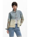 【送料無料】 デジグアル レディース ジャケット・ブルゾン アウター Women's Floral denim jacket Light blue(4)