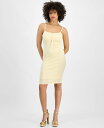 【送料無料】 ゲス レディース ワンピース トップス Women's Reina Pointelle-Knit Ribbed Dress Butter Icecream Multi(4)