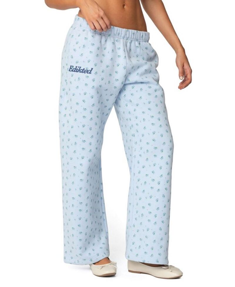 【送料無料】 アディクテッド レディース カジュアルパンツ ボトムス Womens Flower Power Sweatpants Light blue