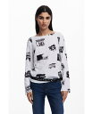 【送料無料】 デジグアル レディース シャツ トップス Women's Textured blouse with bows White