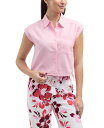 【送料無料】 エレントレイシー レディース シャツ トップス Women s Camp Shirt with Side Ties Flamingo pink