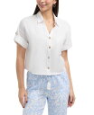 【送料無料】 エレントレイシー レディース シャツ トップス Women s Camp Shirt with Button Front White
