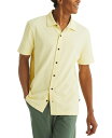【送料無料】 ナウティカ メンズ ポロシャツ トップス Men's Classic-Fit Seersucker Polo Shirt Corn