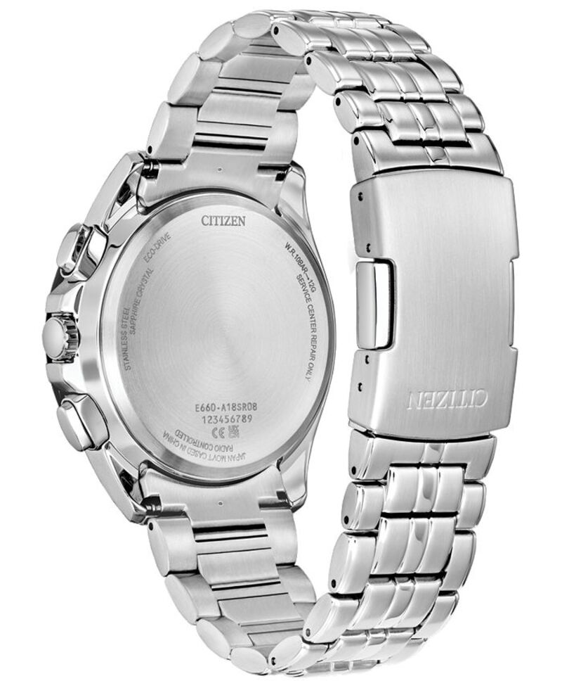 【送料無料】 シチズン メンズ 腕時計 アクセサリー Men's Sport Luxury PCAT Silver-Tone Stainless Steel Bracelet Watch 43mm Silver-tone