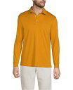 【送料無料】 ランズエンド メンズ ポロシャツ トップス Men's Long Sleeve Cotton Supima Polo Shirt with Poc...