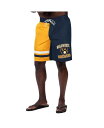 【送料無料】 カール バンクス メンズ ハーフパンツ・ショーツ 水着 Men's Navy Milwaukee Brewers Anchor Swim Trunks Shorts Navy(4)