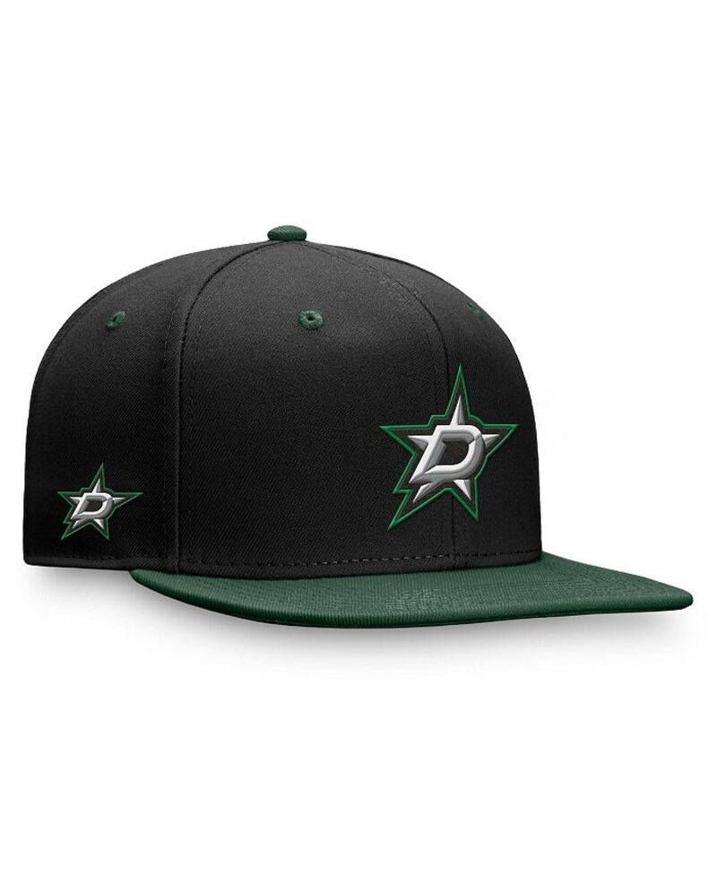 【送料無料】 ファナティクス メンズ 帽子 アクセサリー Men's Black/Green Dallas Stars Heritage Retro Fitted Hat Black Green