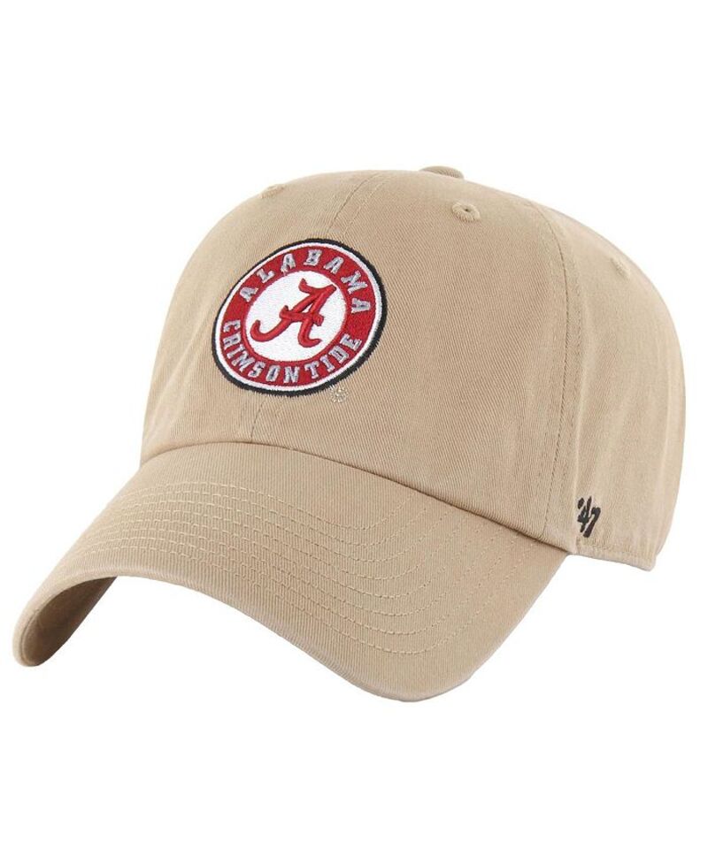 【送料無料】 47ブランド メンズ 帽子 アクセサリー Men's Khaki Alabama Crimson Tide Clean Up Adjustable Hat Khaki