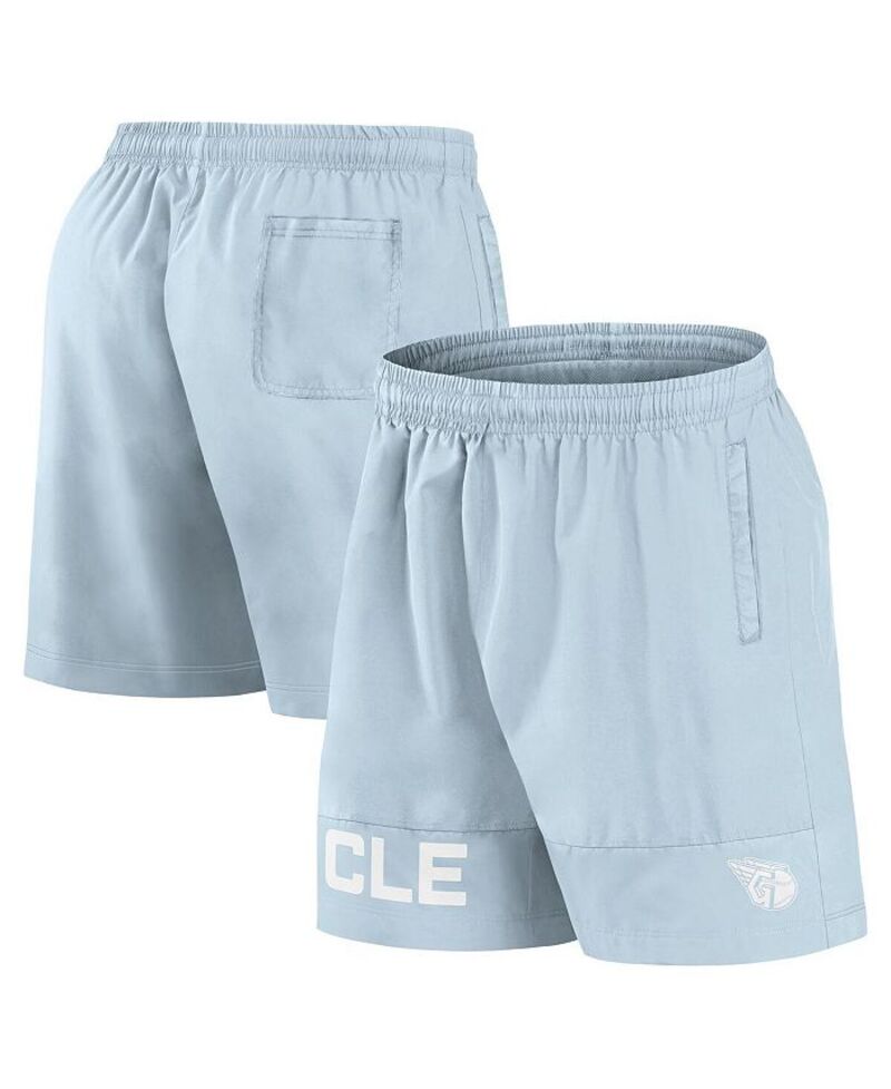 【送料無料】 ファナティクス メンズ ハーフパンツ・ショーツ 水着 Men's Light Blue Cleveland Guardians Elements Swim Shorts Light Blue
