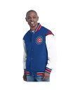 【送料無料】 カール バンクス メンズ ジャケット・ブルゾン アウター Men's Royal Chicago Cubs Recruit Commemorative Full-Snap Varsity Jacket Royal