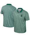 【送料無料】 コロシアム メンズ ポロシャツ トップス Men's Green Michigan State Spartans Striped Polo Shi...