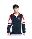 【送料無料】 スターター メンズ ジャケット・ブルゾン アウター Men's Navy/Red California Angels Contender Tric...