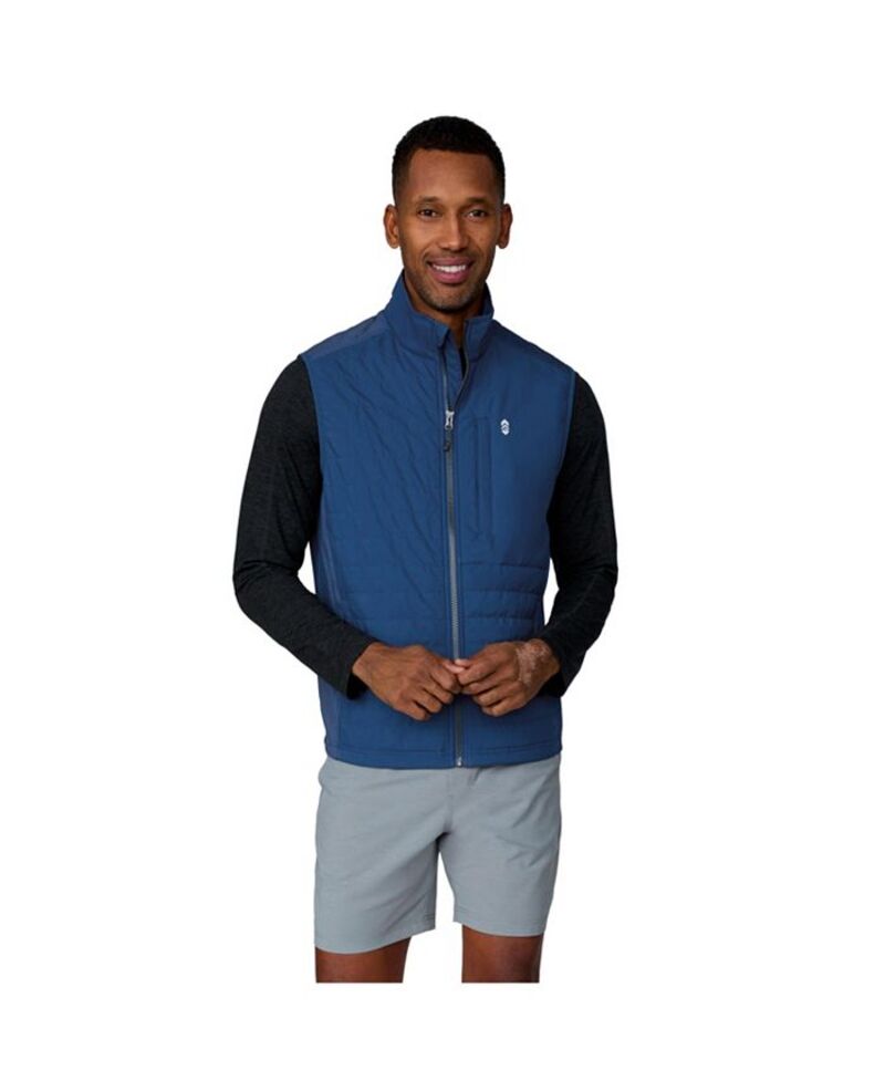 フリー カントリー メンズ トップス ベスト Free Country Men's High Stretch Full Zip Vest Denim デニム