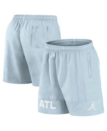 【送料無料】 ファナティクス メンズ ハーフパンツ・ショーツ 水着 Men's Light Blue Atlanta Braves Elements Swim Shorts Light Blue