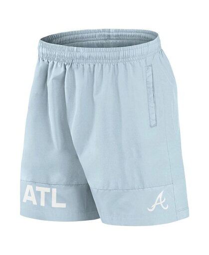 【送料無料】 ファナティクス メンズ ハーフパンツ・ショーツ 水着 Men's Light Blue Atlanta Braves Elements Swim Shorts Light Blue